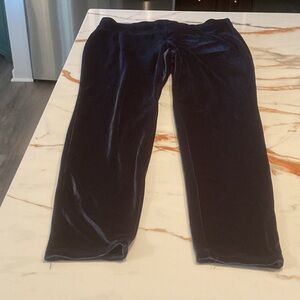 Time and Tru Velvet Leggings in Deep Blue